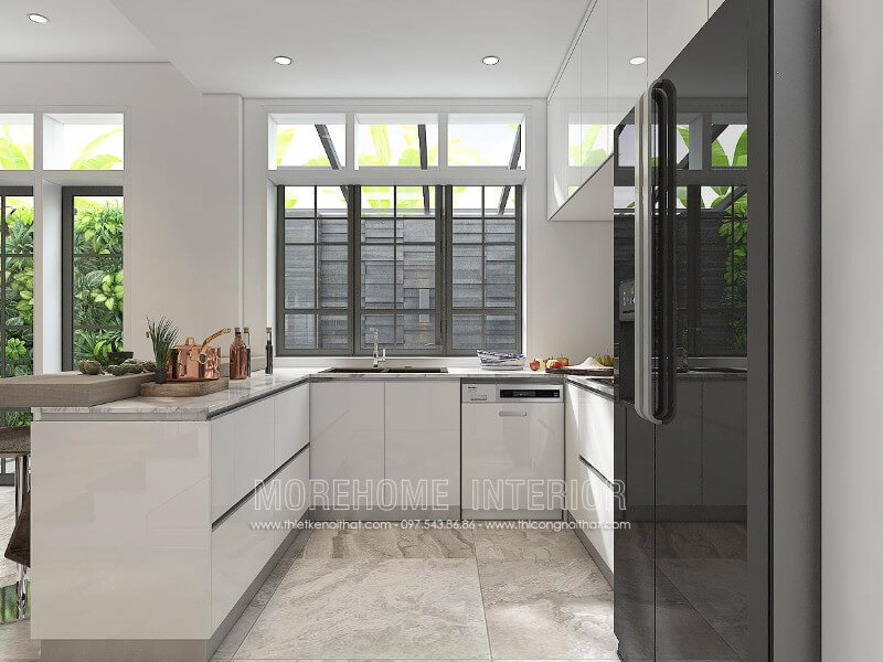 Thiết kế nội thất tủ bếp biệt thự Vinhomes Imperia Hải Phòng cao cấp, ấn tượng và vô cùng tiện nghi Thiết kế tủ bếp đẹp
