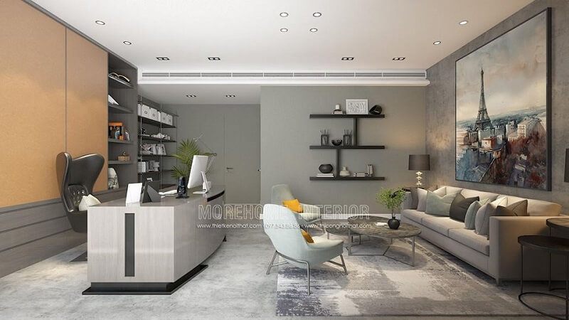 Mẫu thiết kế phòng giám đốc độc đáo với cách bố trí nội thất khoa học và sự kết hợp màu sắc ấn tượng tạo nên môt không gian làm việc lí tưởng